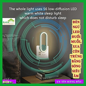 Hình ảnh ĐÈN NGỦ LED ĐUỔI MUỖI, XUA CÔN TRÙNG BẰNG SÓNG SIÊU ÂM  sử dụng phương pháp vật lý để thu hút những côn trùng