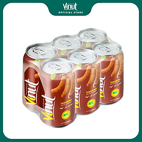 Lốc 6 Lon Nước Ép Me Vinut 330ml 