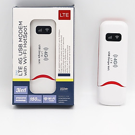 Mua Bộ phát wifi từ sim 4g dcom thu phát wifi tốc độ cao 150Mpbs hỗ trợ tất cả nhà mạng  LTE 4G USB Modem with wifi hotspot