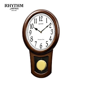 Mua Đồng hồ treo tường RHYTHM SIP (Sound In Place) Wall Clocks CMJ576NR06 (Kích thước 29.1 x 51.9 x 10.0cm)  Vỏ màu Nâu