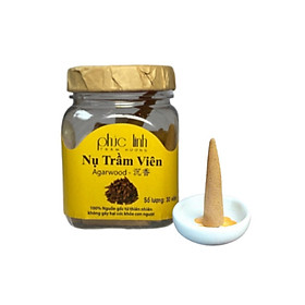 Mua Nụ Trầm Hương Viên Nhỏ PHÚC LINH_TẶNG DĨA ĐỐT_ 30 Tháp Trầm Hương Nguyên Chất  Cam Kết Không Hương Liệu và Hóa Chất
