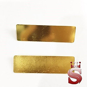 Phôi thẻ tên màu vàng có băng cài