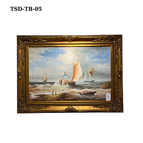 Mua Tranh sơn dầu Thuyền và Biển TSD-TB-05