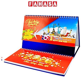 Lịch Để Bàn 2 Lò Xo - Cảnh Đẹp Thế Giới - NST 75B