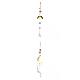 2x Crystals Hanging Ornament Rainbow Maker for Home Office Garden