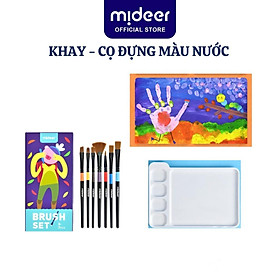 Cọ vẽ màu nước và khay đựng màu nước màu acrylic cho bé Mideer Paint Brush