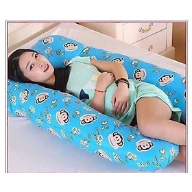 Mua Gối ôm  gác chân  gối tựa lưng chữ u cho bà bầu vải 100% cotton Hàn Quốc  vỏ áo gối có khóa kéo tiện lợi