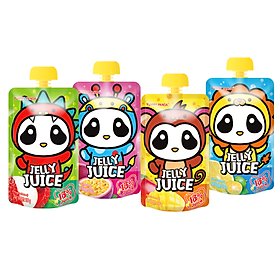 Bộ 4 túi Thạch uống trái cây YUMMY PANDA Fruit Flavor Jelly Juice 150g 4 packs