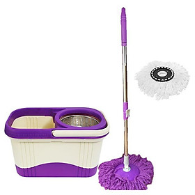 Mua BỘ CHỔI LAU NHÀ 360 ĐỘ CÔNG NGHỆ THÁI LAN TẶNG KÈM 1 BÔNG LAU   CÓ BÁNH XE