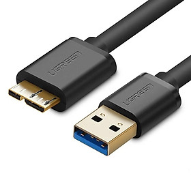 Mua Cáp tín hiệu USB 3.0 sang micro B usb đầu mạ vàng 24k 0.25M màu đen UGREEN USB10365Us130 Hàng chính hãng