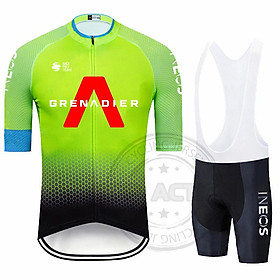 2022 INEOS Grenadier Đi Xe Đạp Quần Áo Mùa Hè Đi Xe Đạp Quần Áo Nhanh Khô Phù Hợp Với Ba Môn Phối Hợp Xe Đạp Đi Xe Đạp Quần Áo Phù Hợp Với Color: cycling set 8 Size: XS