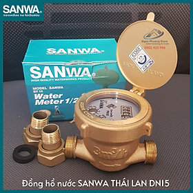 Mua  SANWA THÁI LAN  Đồng hồ đo lưu lượng nước sạch Sanwa nhập khẩu  có kiểm định  Phi 21mm SV15