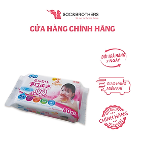 Giấy ướt dành cho tay và miệng 100% thành phần cấp thực phẩm Life-do.Plus LD-038 80 tờ