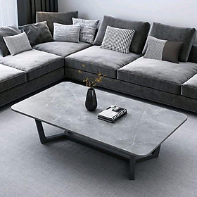 Mua Bàn trà  bàn sofa mặt đá ceramic chống thấm ố chân sắt TNM 001