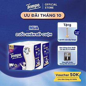 Khăn Giấy Bếp Cuộn Đa Năng Siêu Thấm Tempo ( Lốc 4 Cuộn)