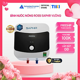 Mua Bình nóng lạnh gián tiếp Rossi Saphir Vuông (15/20/30 Lít) - Chính hãng  Bảo Hành 7 năm