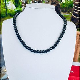 Bộ Vòng đeo Cổ Đá Chất liệu đá Hematite, kèm hộp đựng lót lụa - 6 Li