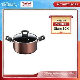 Nồi thân cao Tefal Day By Day G1436105 22Cm - Lớp phủ Titanium nonstick mang lại khả năng chống dính tuyệt vời và độ bền vượt trội - Hàng chính hãng