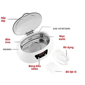 Mua Máy rửa bằng sóng siêu âm chuyên dùng rửa các vật dụng Y tế  trang sức  răng giả  đồng hồ  kính  chén  ly linh kiện  ốc vít  bình sữa... kiểu dáng gọn nhẹ  tiết kiệm điện.