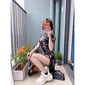 Áo dài sườn xám phong cách cô gái trung hoa