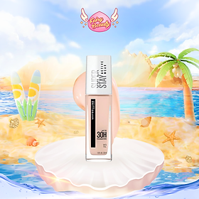MAYBELLINE NEW YORK Kem Nền Siêu Kiềm Dầu Lâu Trôi Mềm Mịn 24H Super Stay Full Coverage Foundation 30ml - 112 30h
