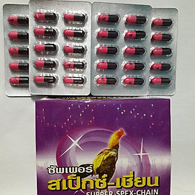 Kích thích mọc lông gà và chim, ra lông gà chọi, cứng lông gà đá dạng vỉ 10 viên nhộng uống