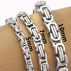 Lắc tay nam titan cao cấp đẹp sang trọng inox thép không gỉ ziczac vuông trangsucpt 9mm PTLTNA78