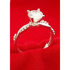 Nhẫn nữ Bạc Quang Thản, nhẫn bạc nữ ổ cao gắn đá kim cương nhân tạo 6ly chất liệu bạc thật không xi mạ có thể chỉnh size tay yêu cầu, phong cách trẻ trung thích hợp đeo tại các buổi dạ tiệc, sinh nhật, làm quà tặng – QTNU50