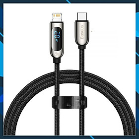 Cáp sạc nhanh tích hợp màn hình LED Baseus Display Fast Charging Data Cable Type-C to IP 20W(CATLSK) - Hàng chính hãng