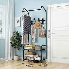 Mua Giá treo quần áo thời trang MB HOME hình chữ L  H Kệ treo quần áo có tầng để giày dép (NC26)