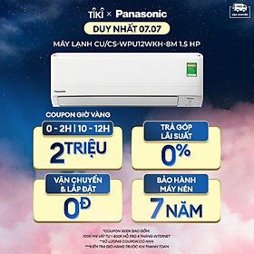 Mua Máy lạnh Panasonic CU/CS-WPU12WKH-8M - Một chiều - Inverter tiêu chuẩn tích hợp kết nối wifi - Hàng chính hãng - 1.5 HP