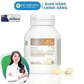 Viên uống bổ sung Canxi cho bé Bioisland Milk Calcium 90 viên của Úc