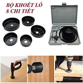 Mua Bộ dụng cụ khoét lỗ 8 chi tiết - 5 vành khoét  64mm  76mm  89mm  102mm  127mm (gỗ  thạch cao  nhôm)