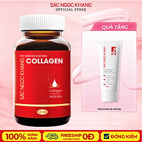 Viên uống Collagen Sắc Ngọc Khang 120 viên giúp tăng đàn hồi, mịn màng da