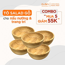 Mua Tô gỗ  bát ăn cơm  tô salad gỗ tự nhiên hàng xuất Hàn Quốc - Chính hãng DUBA