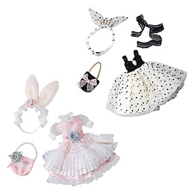 2pcs Lovely Party Dress Clothes for 30cm Girl Doll Dress Up