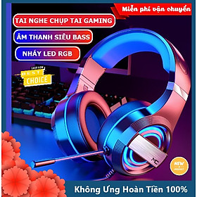 Hình ảnh Tai nghe chụp tai máy tính GAMING XSmart MC Q9 có đèn LED đổi màu, mic đàm thoại, headphone chơi game trên laptop, pc - Hàng Chính Hãng