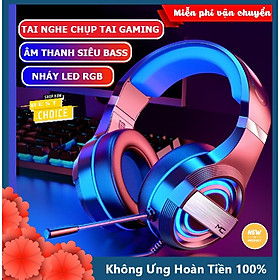 Tai nghe chụp tai máy tính GAMING XSmart MC Q9 có đèn LED đổi màu, mic đàm thoại, headphone chơi game trên laptop, pc - Hàng Chính Hãng