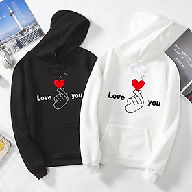 Áo Hoodie bắn tim Love you hoodie nam nữ đơn giản đẹp