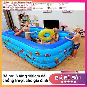 BỂ PHAO BƠI 1M5 CAO 3 TẦNG CHO BÉ( mỗi tầng 20cm)