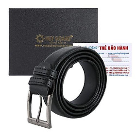 Thắt lưng nữ Huy Hoàng 3 phân may viền màu đen HP5002