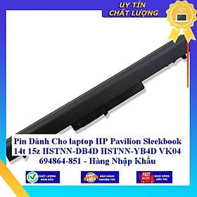 Pin dùng cho laptop HP Pavilion Sleekbook 14t 15z HSTNN-DB4D HSTNN-YB4D VK04 694864-851 - Hàng Nhập Khẩu MIBAT547