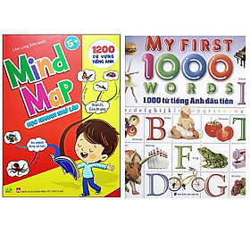 Combo 1000 Từ Tiếng Anh Đầu Tiên+Mind Map - Sơ Đồ Tư Duy 1200 Từ Vựng Tiếng Anh Cho Bé Với 35 Chủ Đề