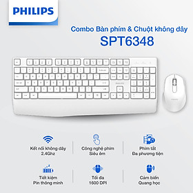 Mua Combo Bàn phím và Chuột không dây Philips SPT6348 - Hàng chính hãng