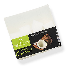 Xà Bông Thiên Nhiên Handmade eccomorning Hình Vuông Hương Dừa - Coconut Soap