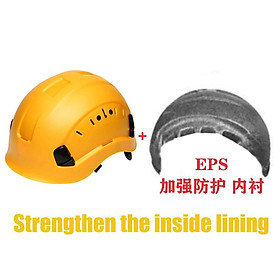 Mũ bảo hiểm an toàn xây dựng DARLINGWELL ANSI Xốp Eps CE EN397 Mũ cứng ABS Có lỗ thông hơi Công việc công nghiệp Bảo vệ đầu Cứu hộ ngoài trời Màu sắc: Vàng Xốp Eps