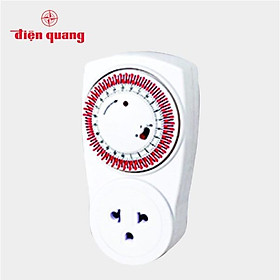Mua Ổ cắm hẹn giờ Điện Quang ĐQ ESK MT03 WR 13 (Điều chỉnh cơ  1 lỗ - 3 chấu  trắng – đỏ)