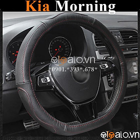 Bọc vô lăng D cut xe ô tô Kia Morning volang Dcut da cao cấp - OTOALO - Da và cacbon