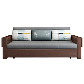 Ghế Sofa Giường Kéo Đa Năng Tay Gỗ Bật Tiện Lợi DP-SGK43