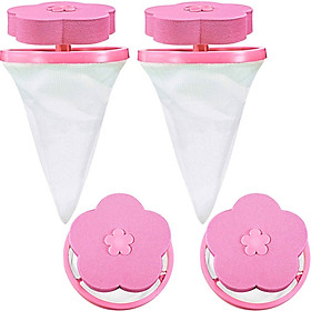 Mua Combo 5 phao lọc rác cặn bẩn máy giặt gom rác lồng giặt giúp sạch hơn tăng tuổi thọ máy - 5 phao lưới hồng